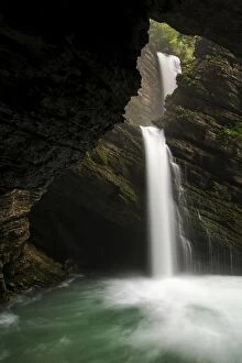 Thur Waterfall near Wildhaus in the Toggenburg, Alpstein, Switzerland, Europe