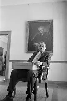 Thurgood Marshall with Brandeis Portrait