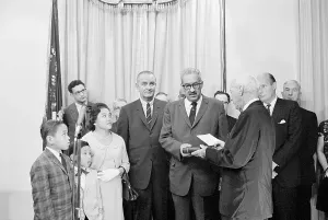 Ethnic Diversity Prints: Thurgood Marshall Taking Oath