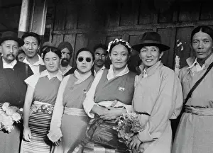 Tibetan Delegation Waiting at Railway Station