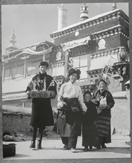 Lhasa Prints: Tibetan Family Wearing Traditional Clothing