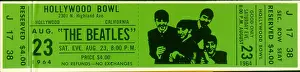 Beatle Mania Prints: Ticket For Beatles At Hollywood Bowl