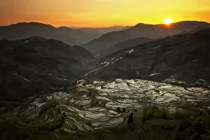 Images Dated 2nd March 2014: Tiger Mouth rice terrace, Yuanyang