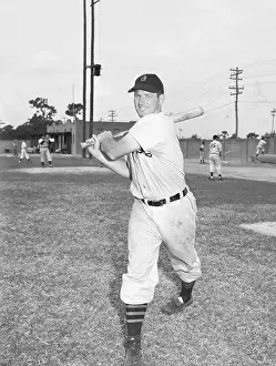 Lakeland Prints: Tigers Teammate George Kell Practicing His Bat Swing