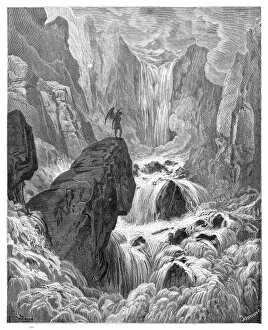 Images Dated 10th June 2015: Tigris at the foot of paradise engraving