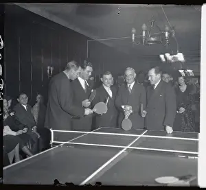 Bill Tilden and Others at Ping Pong Tournament