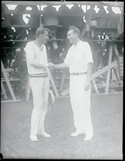 Respect Prints: Bill Tilden Shaking Hands with Edward Chandler