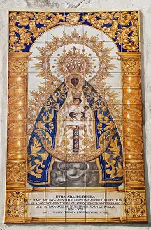 Work Prints: Tiled plaque of the Blessed Virgin Mary