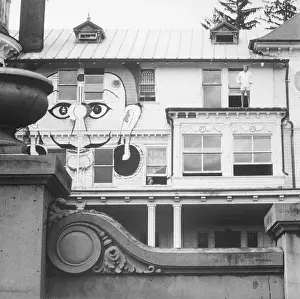 Psychologist Prints: Tim Leary Standing on Window Ledge