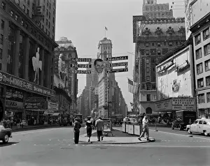 Prints of Advertising in Times Square, New York City, 17th June 1955 Marilyn Monroe: The Iconic Muse Prints: Times Square
