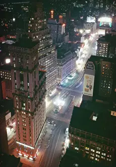 Times Square and Garment District at Night