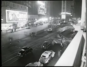 Motion Blur Prints: Times Square At Night with Election Results