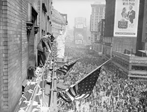 Times Square;Crowd At Ticker Tape Parade