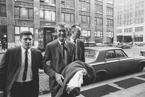 Psychologist Prints: Timothy Leary Being Led Into Us Customs