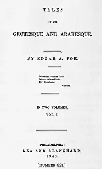 Title Page Prints: Title Page of Poe's Tales of the Grotesque and Arabesque