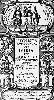 Latin Prints: Title Page Of The Sceptical Chymist