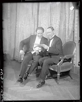 Titta Ruffo and Merlin Haylesworth Reading Telegrams