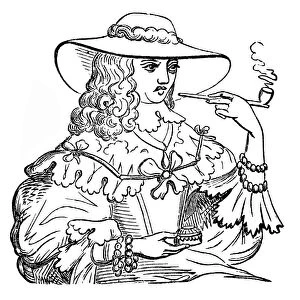 Images Dated 12th September 2016: Tobacco smoker in 17th Century