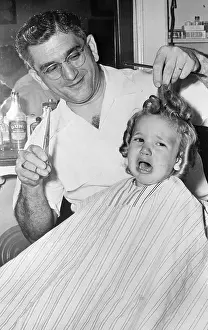 Crying Prints: Toddler Getting Haircut, Crying