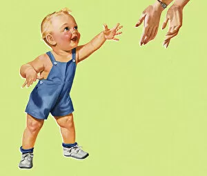 Images Dated 26th March 2014: Toddler Reaching for His Parent