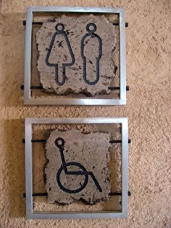 Public Building Gallery: Toilet signs, Masada, Israel
