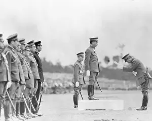 Hirohito Prints: Tojo Bowing to Hirohito