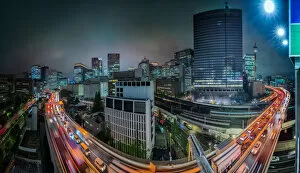 Images Dated 3rd December 2018: Tokyo Highway Panorama at Night