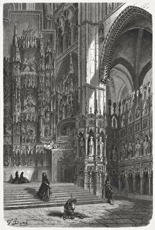 Gothic Style Gallery: Toledo Cathedral, Spain, published in 1871