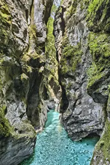 Slovenija Prints: Tolmin Gorge, Emerald Route, Triglav National Park, Tolmin, Goriska, Slovenia