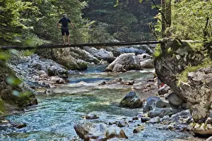 Slovenija Prints: Tolmin Gorge, Emerald Route, Triglav National Park, Tolmin, Goriska, Slovenia