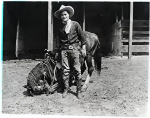 Tom Mix Posing With His Horse
