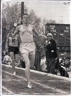Jogger Prints: Tom O'Hare Finishing Mile Run