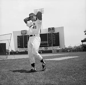 Tom Seaver with His Arms in Position to Pitch Ball