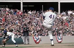 Tom Seaver Pitching During Baseball Game