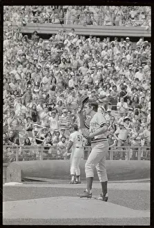 Tom Seaver Standing on Baseball Field