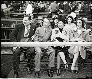 Owner Prints: Tom Yawkey, Eddie Collins, Wives At Game