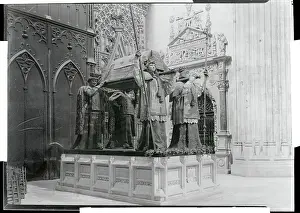 Allegorical Figure Prints: Tomb of Christopher Columbus in Seville Cathedral
