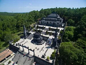 Amazing Drone Aerial Photography Gallery: Tomb of Khai Dinh King from above in Hue, Vietnam