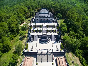 Amazing Drone Aerial Photography Gallery: Tomb of Khai Dinh King from above in Hue, Vietnam