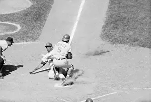 Tommie Agee Sliding Into Home Plate