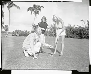 Boca Raton Prints: Tommy Armour Giving Golf Advice to Joan Gordon
