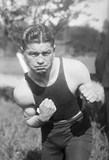 Yonkers Prints: Tommy Burns Waist Up in Fighting Pose