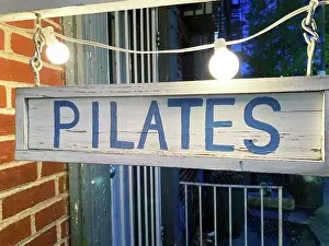 Bill Tompkins PILATES sign Archive