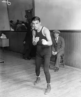 Prints of NEW YORK, NY - MARCH 2: Photo shows Tony Canzoneri training at Stillman's Gym in New York, New York, March 2, 1927. (Photo by The Stanley Weston Archive/Getty Images) In the Ring: The Art of Boxing: Tony Canzoneri