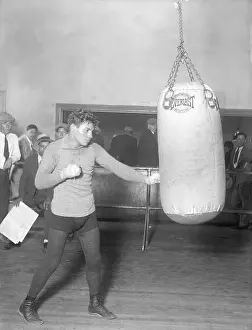 Gymnasium Prints: Tony Canzoneri Trains on Punching Bag