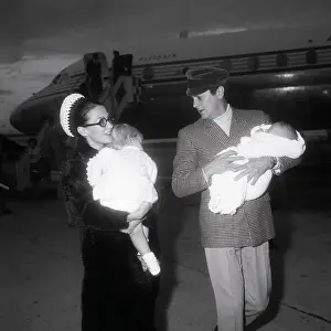 Passenger Airplane Prints: Tony Curtis and Family