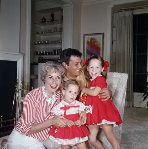 Parenthood Prints: Tony Curtis with Janet Leigh and Children