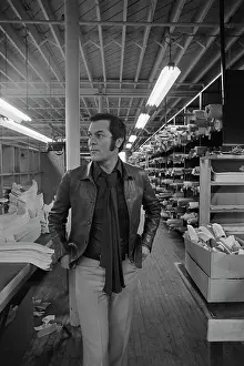 Huty37368 Prints: Tony Curtis Visits The Tom James Company Factory, Perth Amboy, New Jersey