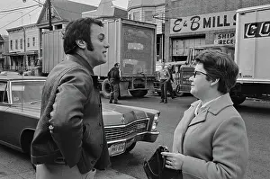 Huty37368 Prints: Tony Curtis Visits The Tom James Company Factory, Perth Amboy, New Jersey