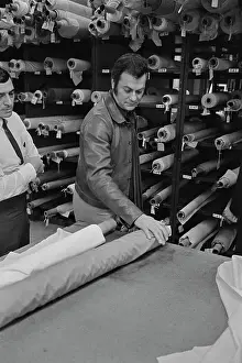 Huty37368 Prints: Tony Curtis Visits The Tom James Company Factory, Perth Amboy, New Jersey